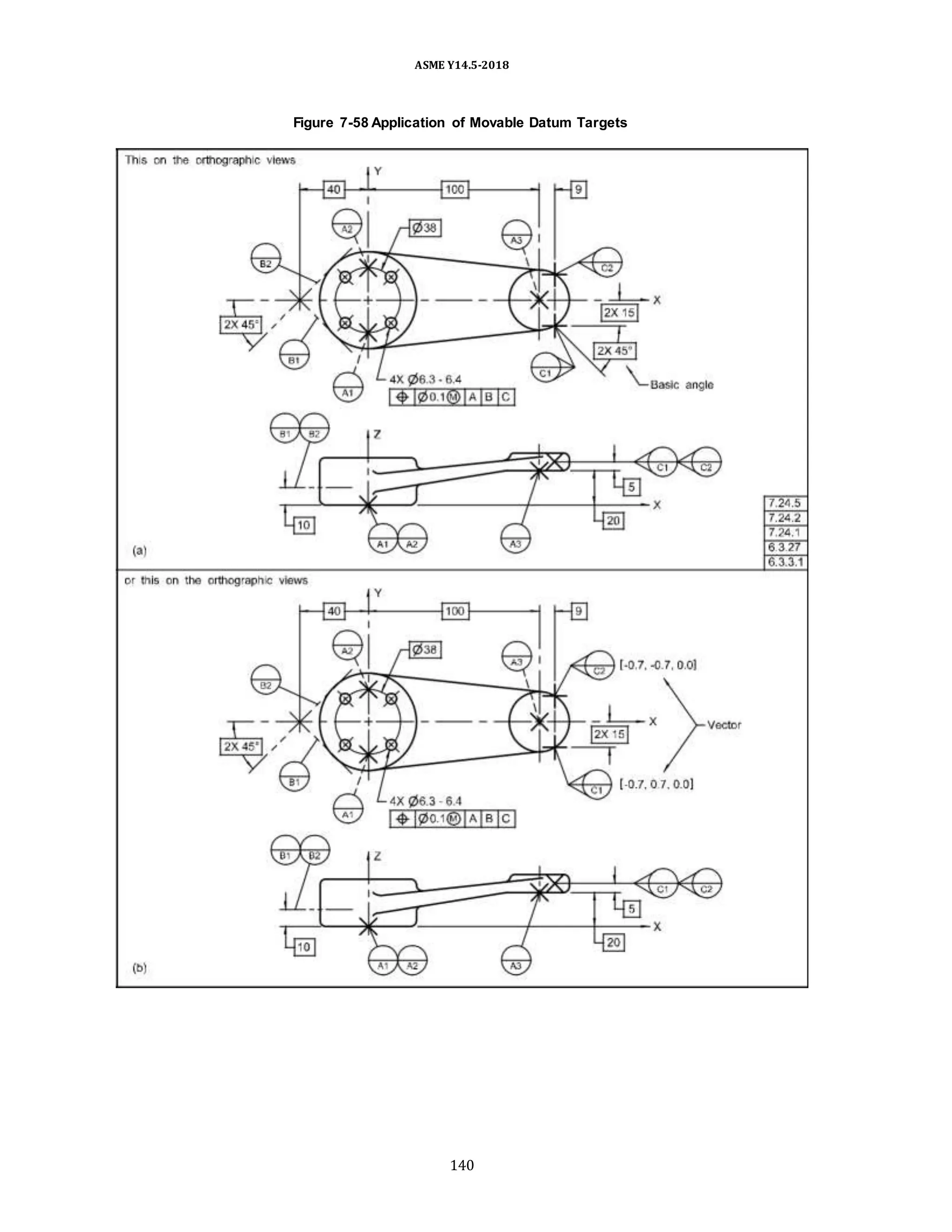 ASME Y14.5-2018
Figure 7-58 Application of Movable Datum Targets
140
 