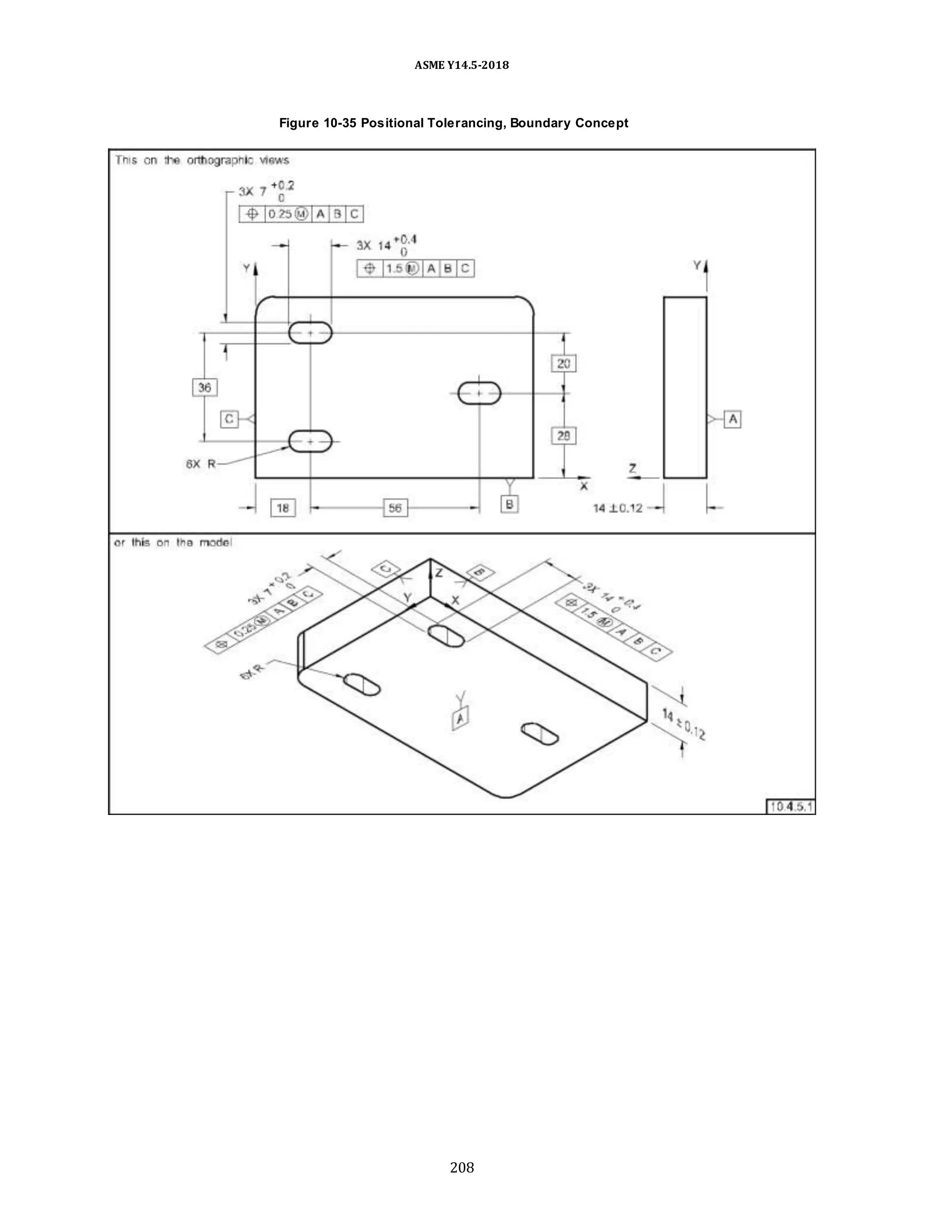 ASME Y14.5-2018
Figure 10-35 Positional Tolerancing, Boundary Concept
208
 