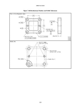 ASME Y14.5-2018
Figure 7-46 Simultaneous Position and Profile Tolerances
128
 