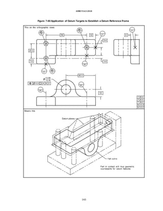 ASME Y14.5-2018
Figure 7-60 Application of Datum Targets to Establish a Datum Reference Frame
143
 