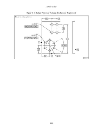 ASME Y14.5-2018
Figure 10-53 Multiple Patterns of Features, Simultaneous Requirement
233
 