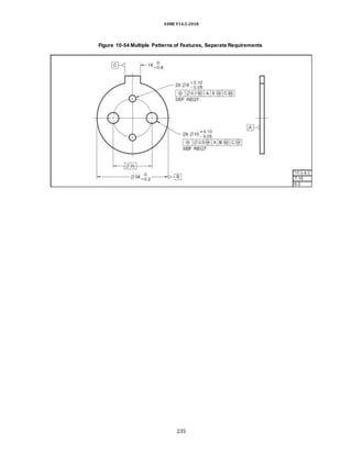 ASME Y14.5-2018
Figure 10-54 Multiple Patterns of Features, Separate Requirements
235
 