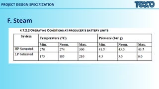 F. Steam
PROJECT DESIGN SPECIFICATION
 