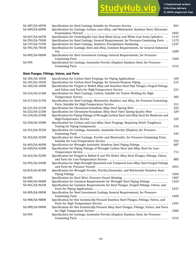 ASME BPVC Section II Materials Part A Ferrous Material Specifications ...