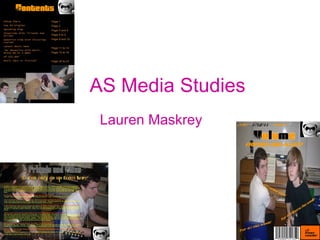 AS Media Studies Lauren Maskrey 