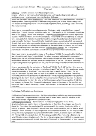 AS Media Studies Exam Revision