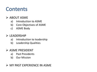 ASME MUET SZAB CHAPTER | PPTX