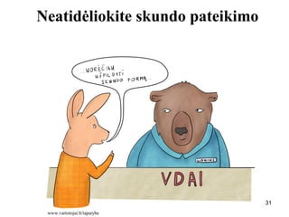 31
www.vartotojai.lt/tapatybe
Neatidėliokite skundo pateikimo
 