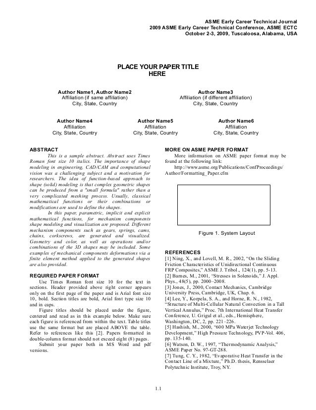 Asme paper format-ectc2009