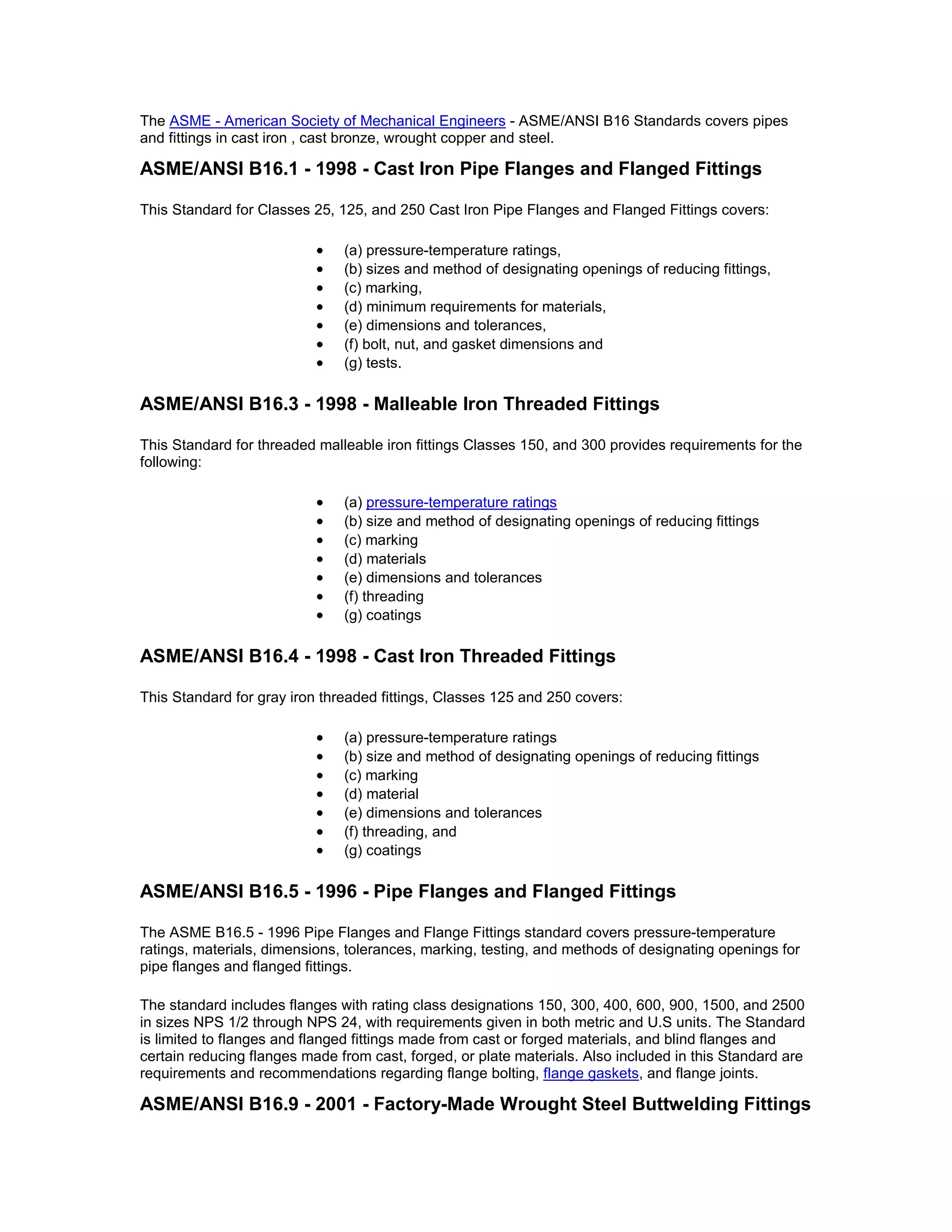 Asme Code For Fittinghs Asme pipe fiting | PDF