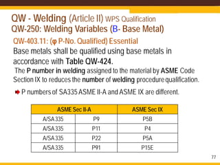 asme section 9 of this article has a lot | PDF