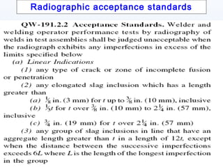 08/25/17 ASME Section-IX 25
Radiographic acceptance standards
 