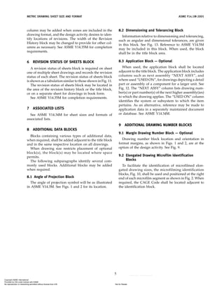 ASME Y14.1M-2005: Metric Drawing Sheet Size and Format Standards | PDF