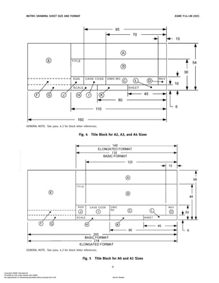 ASME Y14.1M-2005: Metric Drawing Sheet Size and Format Standards | PDF