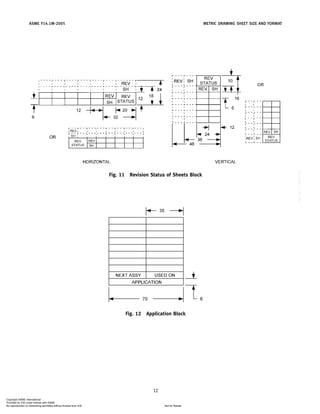 ASME Y14.1M-2005: Metric Drawing Sheet Size and Format Standards | PDF