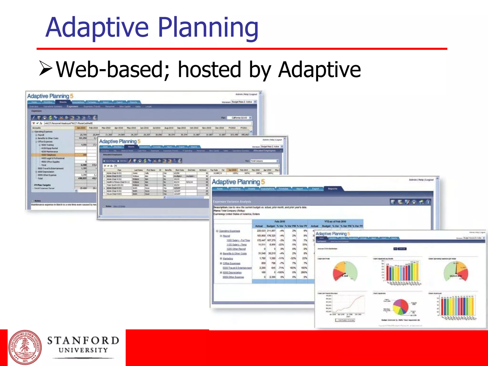 Adaptive Planning Web-based; hosted by Adaptive 