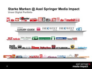 Unser Digital Portfolio
Starke Marken @ Axel Springer Media Impact
2
 