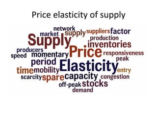 Price elasticity of supply
 