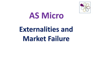 AS Micro
Externalities and
 Market Failure
 