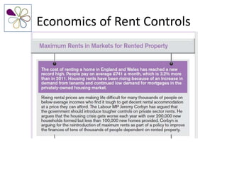 Economics of Rent Controls
 