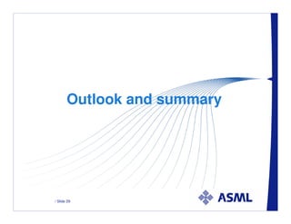 Outlook and summary




/ Slide 29
 