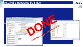 SiriusCon2016 - ASML's MDE Going Sirius