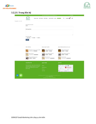 DOM107-Seo& Marketing trên công cụ tìm kiếm
3.2.2.5. Trang liên hệ
 