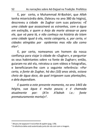 As narração sobre ad-dajjaal (anticristo) na tradição | PDF