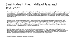 A sneak peek into the similarities and differences between java and ...