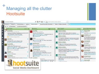 +
Managing all the clutter
Hootsuite
 