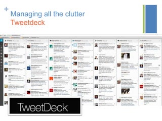 +
Managing all the clutter
Tweetdeck
 