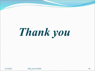 94
Thank you
ASN_Unit-I_MVSR
2/17/2023
 
