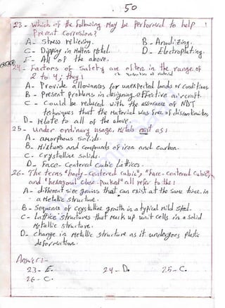 ASNT Basic Level III Notes Part I- Dr. Samir Saad (Handwriting) | PDF