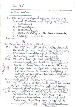ASNT Basic Level III Notes Part III- Dr. Samir Saad (Handwriting) 