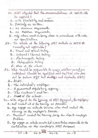 ASNT Basic Level III Notes Part III- Dr. Samir Saad (Handwriting) 