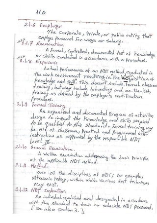 ASNT Basic Level III Notes Part III- Dr. Samir Saad (Handwriting) 