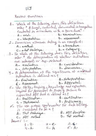 ASNT Basic Level III Notes Part III- Dr. Samir Saad (Handwriting) 