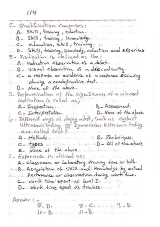 ASNT Basic Level III Notes Part III- Dr. Samir Saad (Handwriting) 