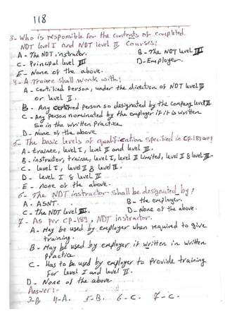 ASNT Basic Level III Notes Part III- Dr. Samir Saad (Handwriting) 