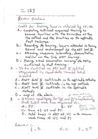 ASNT Basic Level III Notes Part III- Dr. Samir Saad (Handwriting) 