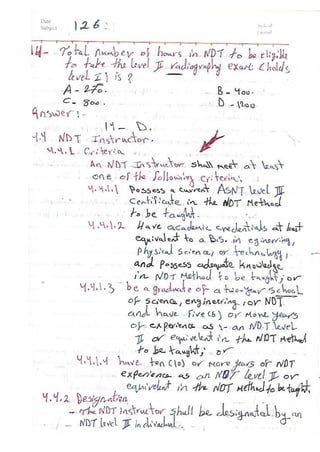 ASNT Basic Level III Notes Part III- Dr. Samir Saad (Handwriting) 