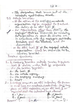 ASNT Basic Level III Notes Part III- Dr. Samir Saad (Handwriting) 