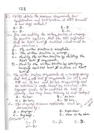 ASNT Basic Level III Notes Part III- Dr. Samir Saad (Handwriting) 