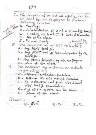 ASNT Basic Level III Notes Part III- Dr. Samir Saad (Handwriting) 