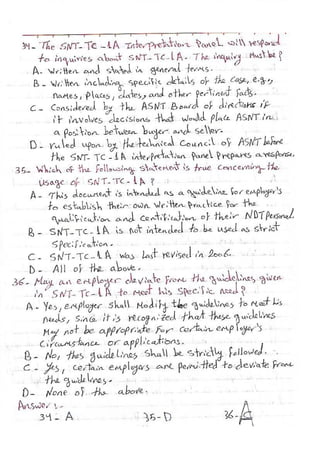 ASNT Basic Level III Notes Part III- Dr. Samir Saad (Handwriting) 