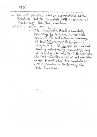 ASNT Basic Level III Notes Part III- Dr. Samir Saad (Handwriting) 