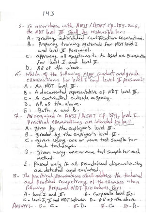 ASNT Basic Level III Notes Part III- Dr. Samir Saad (Handwriting) 