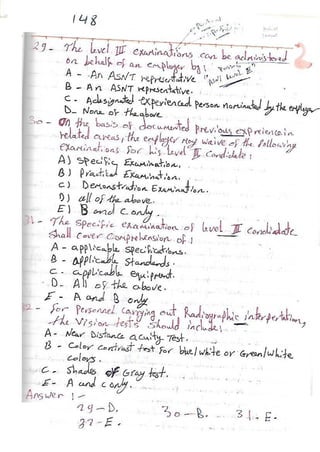 ASNT Basic Level III Notes Part III- Dr. Samir Saad (Handwriting) 