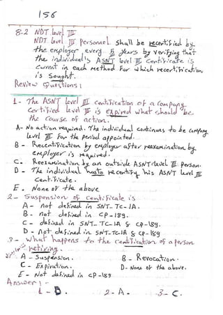 ASNT Basic Level III Notes Part III- Dr. Samir Saad (Handwriting) 