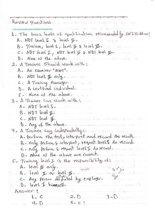 ASNT Basic Level III Notes Part III- Dr. Samir Saad (Handwriting) 